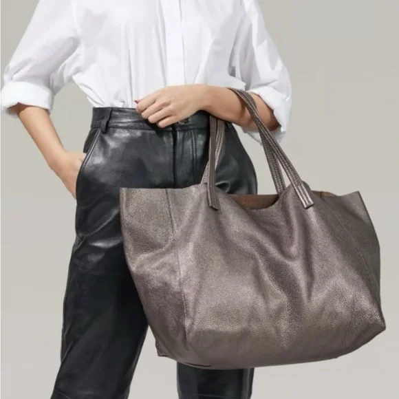 KURT GEIGER Metallic Leather Tote Bag - Picture 2 of 5